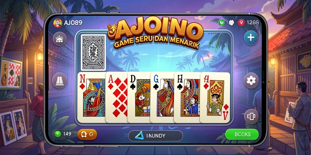 Screenshot AJO89 menampilkan gameplay menarik dalam permainan Domino.