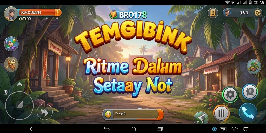 Tangkapan layar utama BRO178 menampilkan pengalaman gameplay musik yang interaktif.