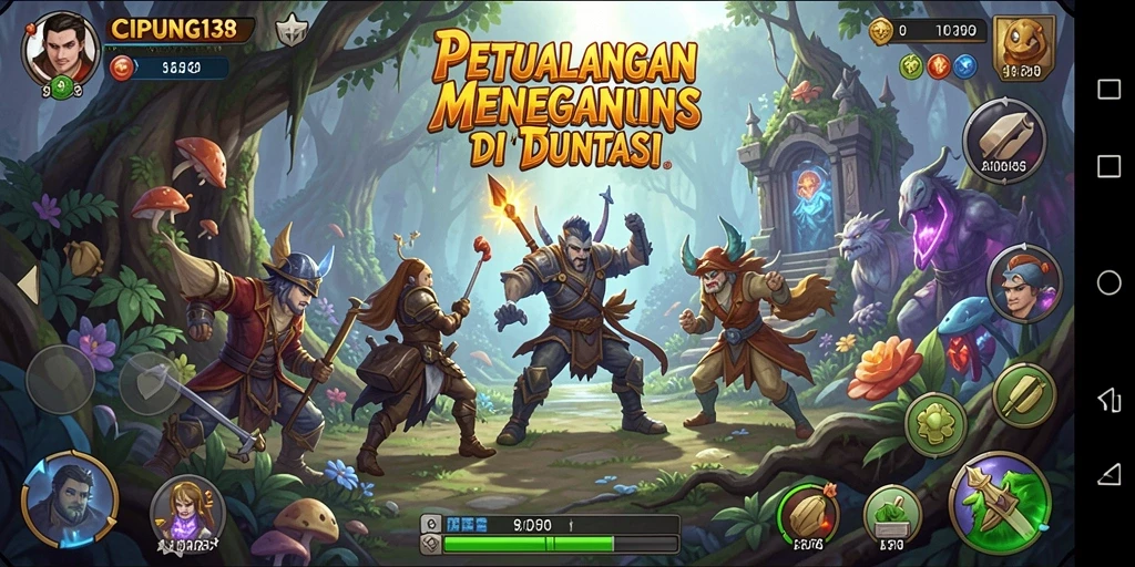 Tampilan gameplay menawan dengan grafik petualangan yang menakjubkan.