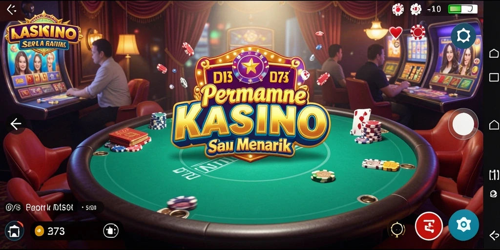 Tampilan utama D73 dengan gameplay seru permainan Kasino.