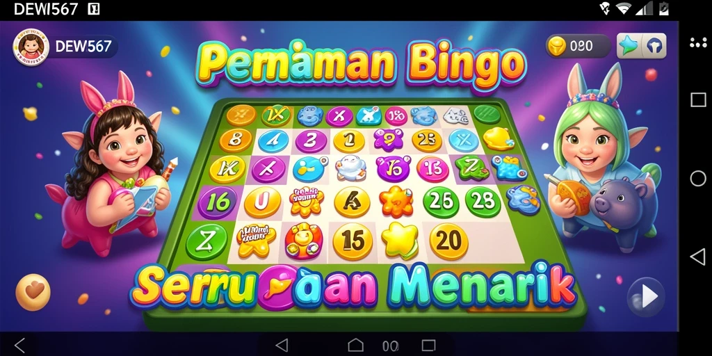 Tampilan gameplay Bingo dalam DEWI567 yang menarik dan interaktif.