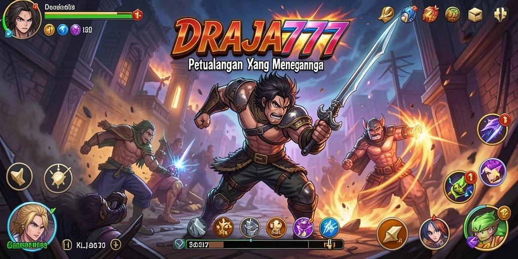 Tangkapan layar DRAJA777 yang menampilkan aksi pertarungan Anime yang seru.