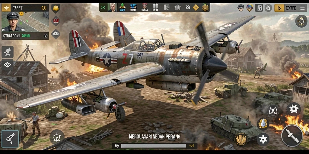 Tampilan gameplay mendebarkan dan penuh taktik dari F7F7.