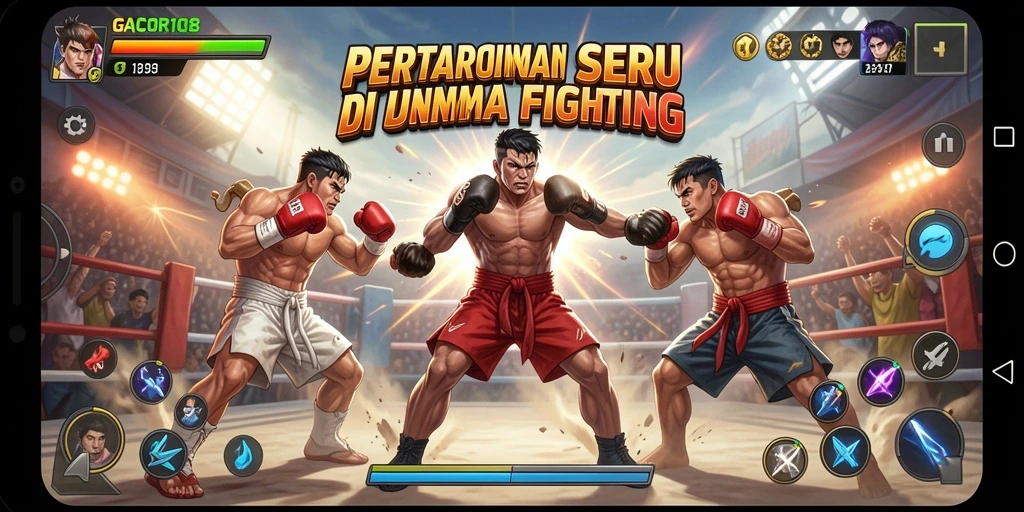 Screenshot dari gameplay seru GACOR108 yang menampilkan pertarungan epik.