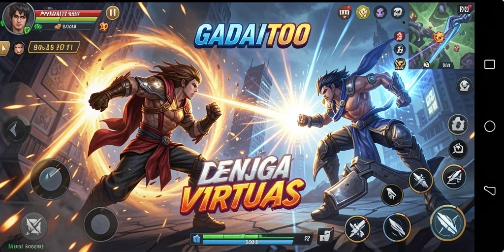 Tampilan gameplay menegangkan saat pertarungan di arena GADAITOTO.