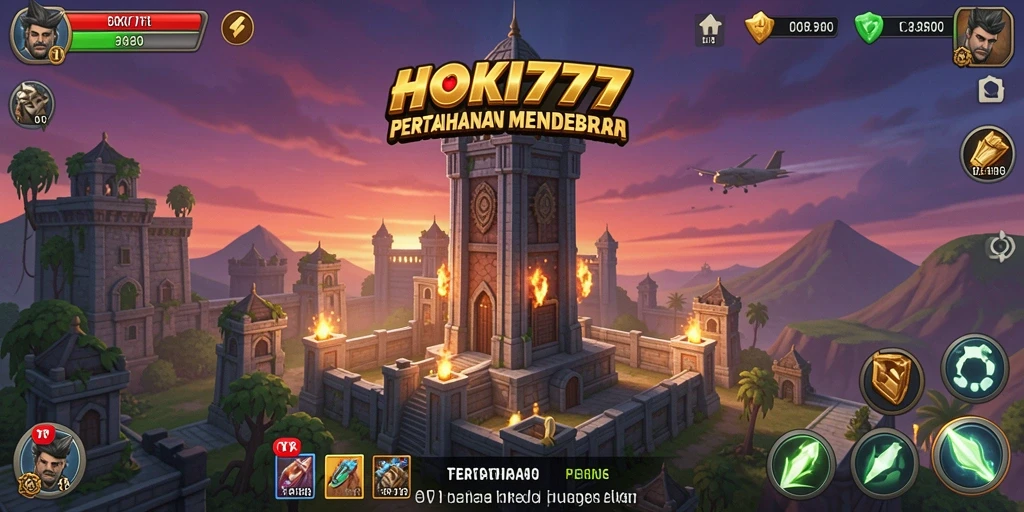 Gameplay menara pertahanan yang seru dan menantang.