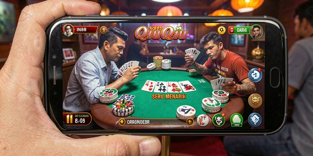 Tampilan gameplay QiuQiu yang seru di IN88.
