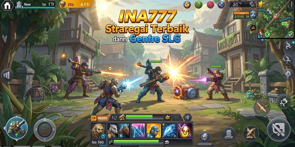 Tampilan gameplay menarik yang menunjukkan strategi perang di INA777.