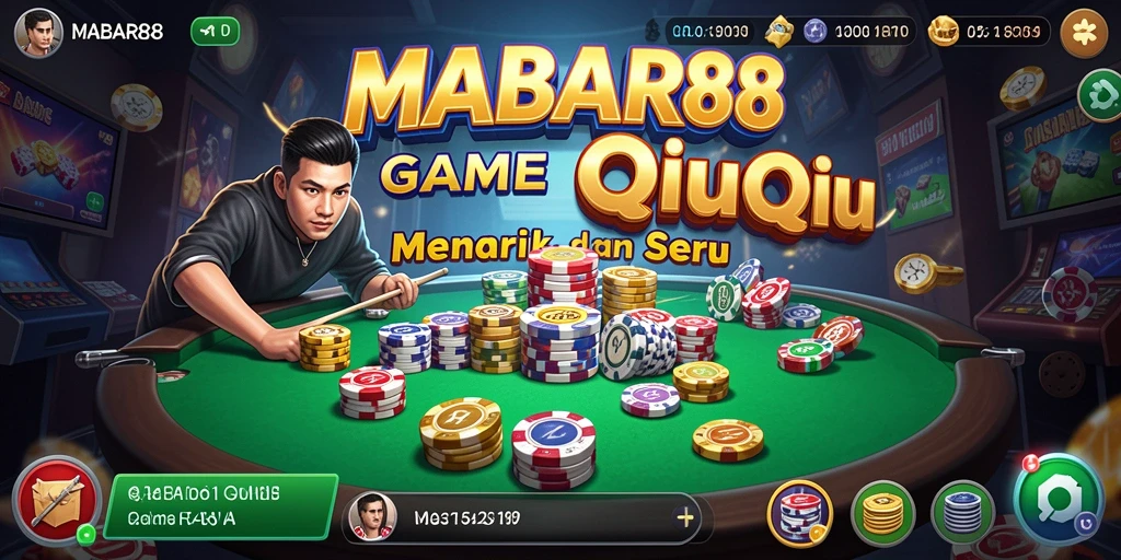 Tampilan gameplay seru dalam MABAR88 menunjukkan strategi QiuQiu.