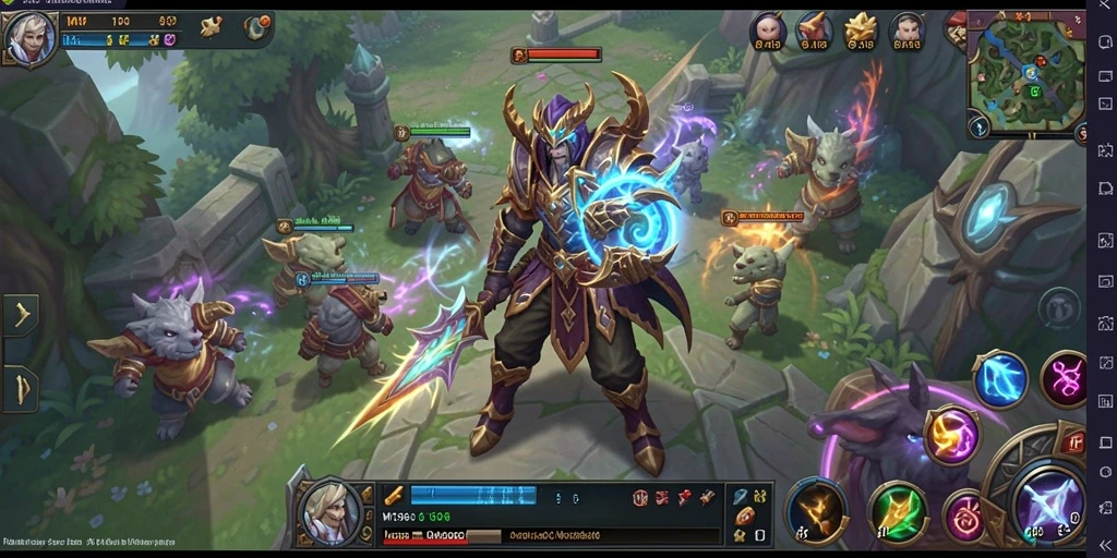 Screenshot MT966 menampilkan pertarungan epik dalam dunia MMORPG.
