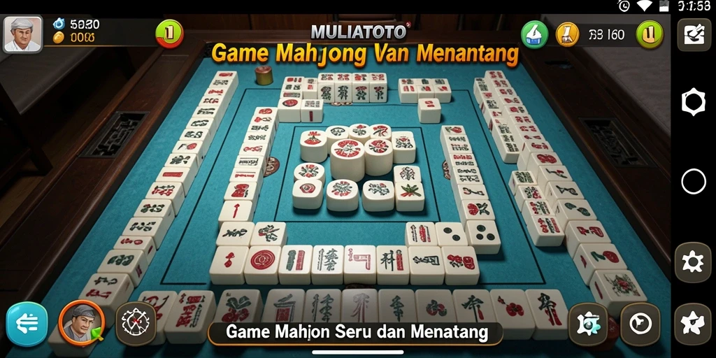 Screenshot game MULIATOTO dengan tampilan gameplay Mahjong yang menarik.