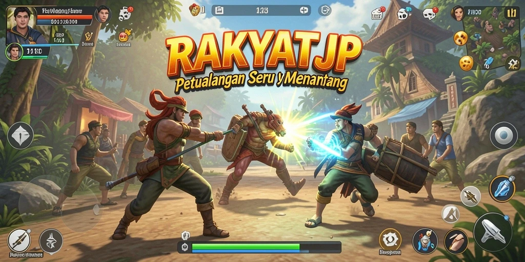 Screenshot gameplay RAKYATJP yang menunjukkan petualangan mendebarkan.