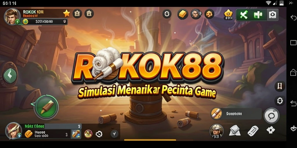 Tangkapan layar gameplay ROKOK88 menunjukkan pengalaman simulasi yang mendebarkan.