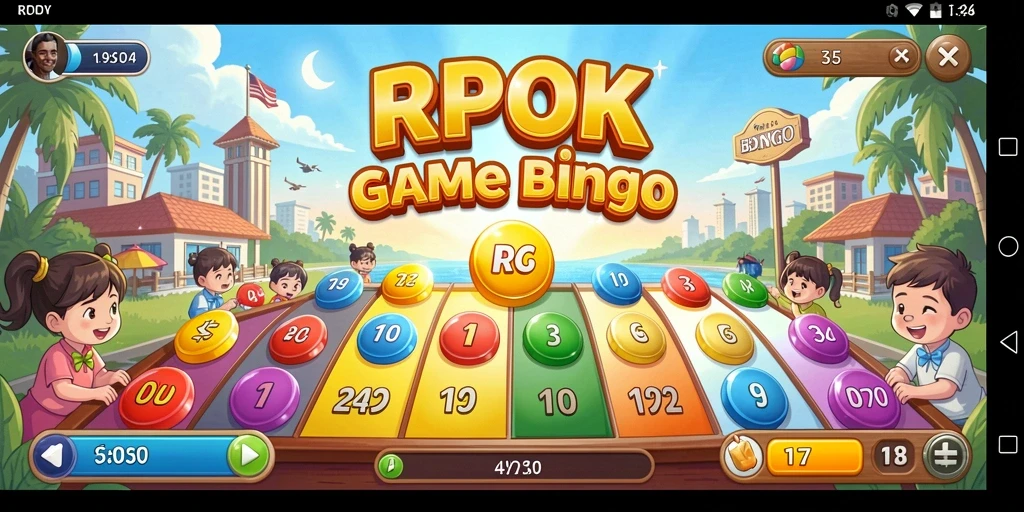 Tampilan gameplay seru di RPOK dengan elemen Bingo yang menarik.