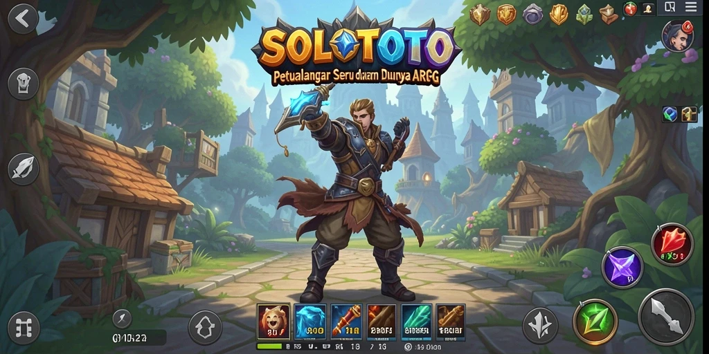 Menampilkan aksi seru dalam permainan ARPG SOLOTOTO.