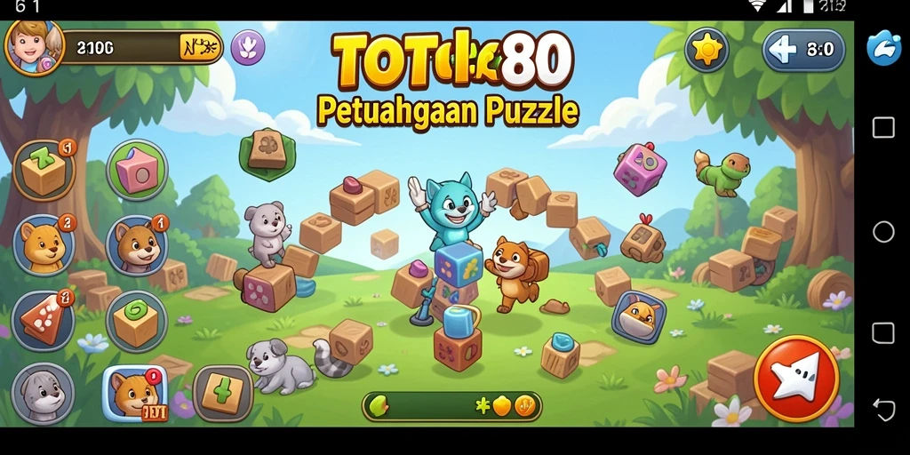 Screenshot gameplay TOTO80 dengan tantangan puzzle menarik.