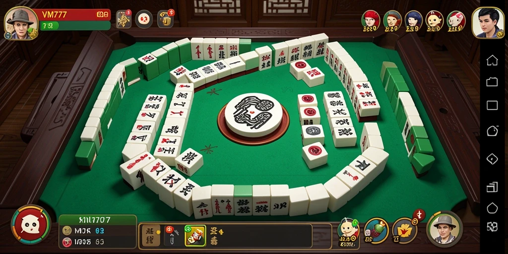Screenshot utama VM777 menunjukkan aksi gameplay Mahjong yang seru dan menantang.