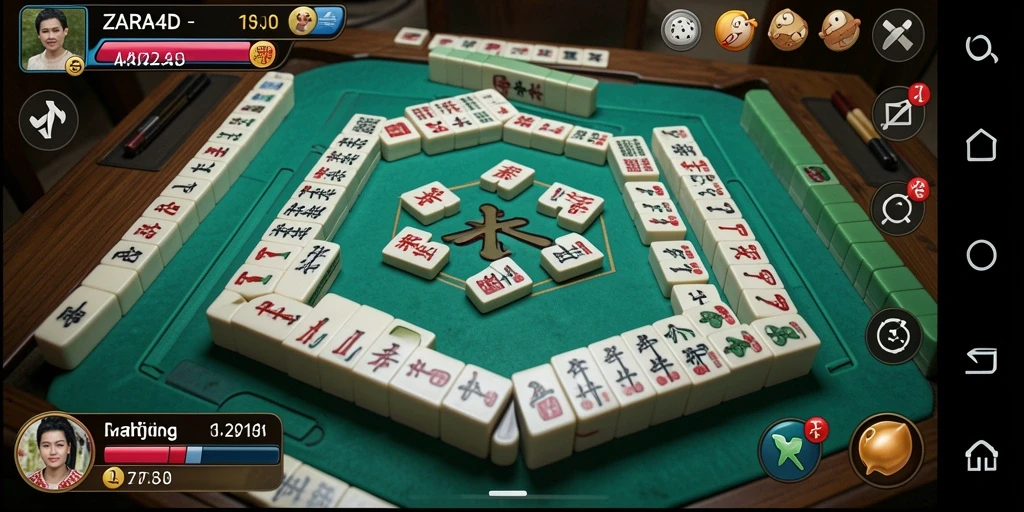 Tampilan gameplay Mahjong yang menarik pada ZARA4D.